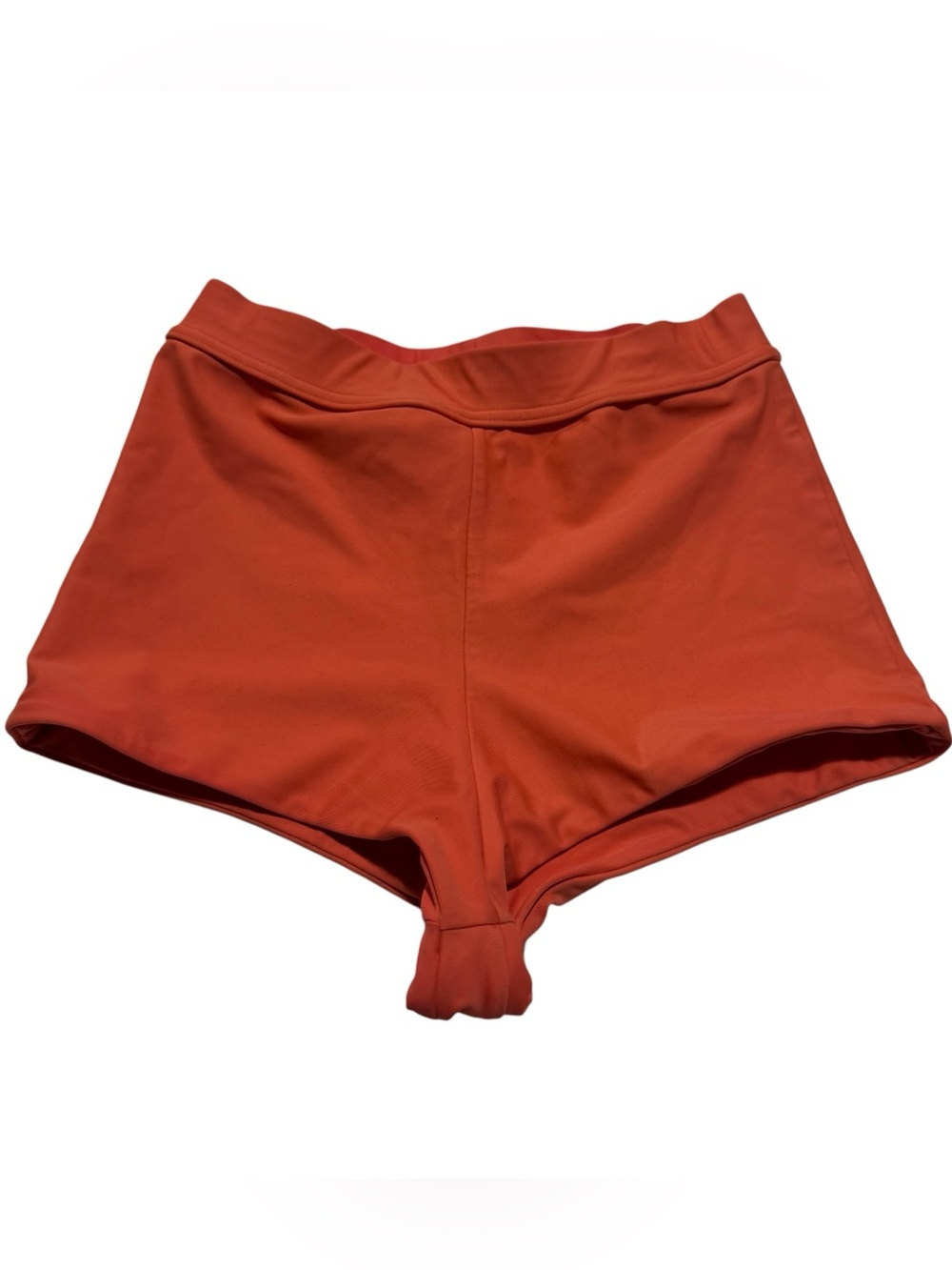 LOKAHI Swimwear Orange High Waisted 50's Style Cheeky Swim Shorts